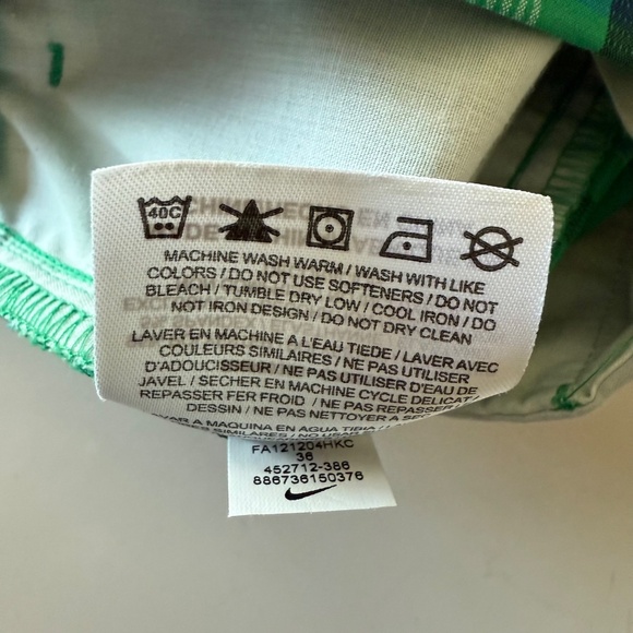 NIKE Golf Dri-Fit Core Vibrant Green Plaid Casual Golf Shorts Mens 36 x 11" Seam - Picture 5 of 8